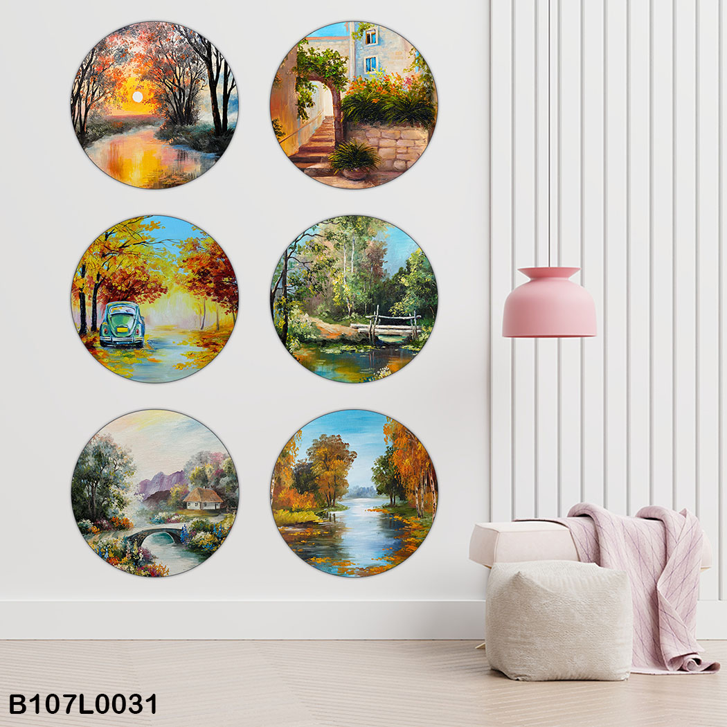 لوحة 6 قطع دائرة