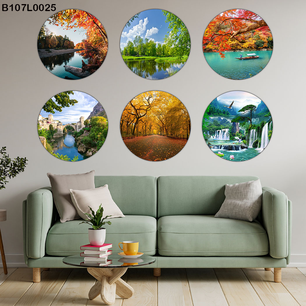 لوحة 6 قطع دائرة