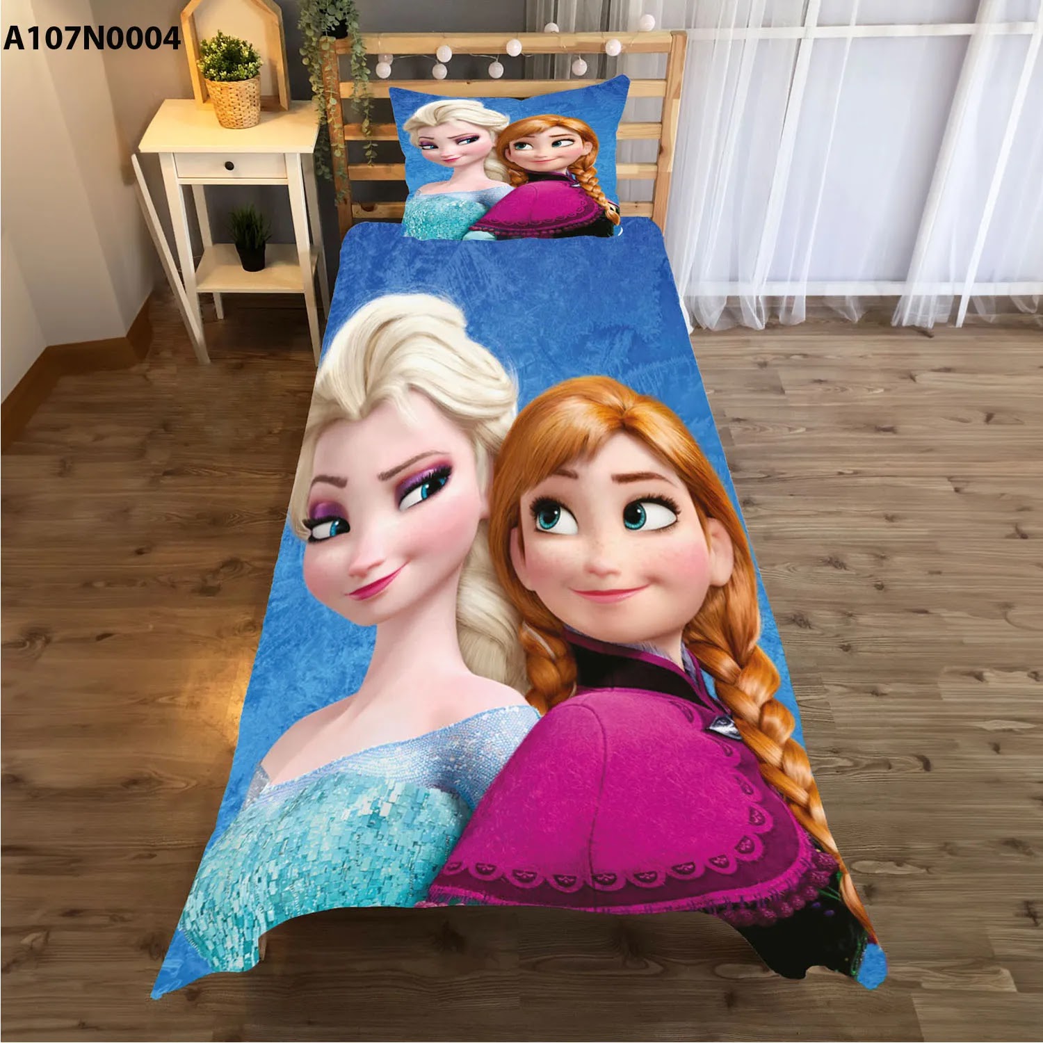 وجه سرير مع وجه مخدة طباعة