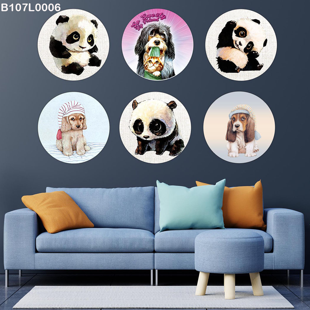 لوحة 6 قطع دائرة