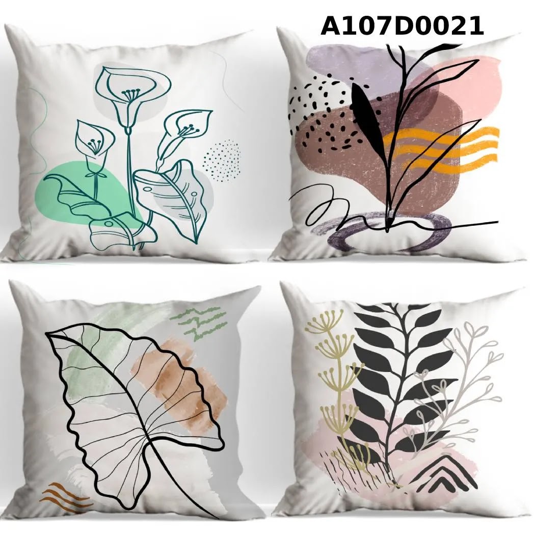 طقم أغطية وسائد 4 قطع  بتصاميم مميزة