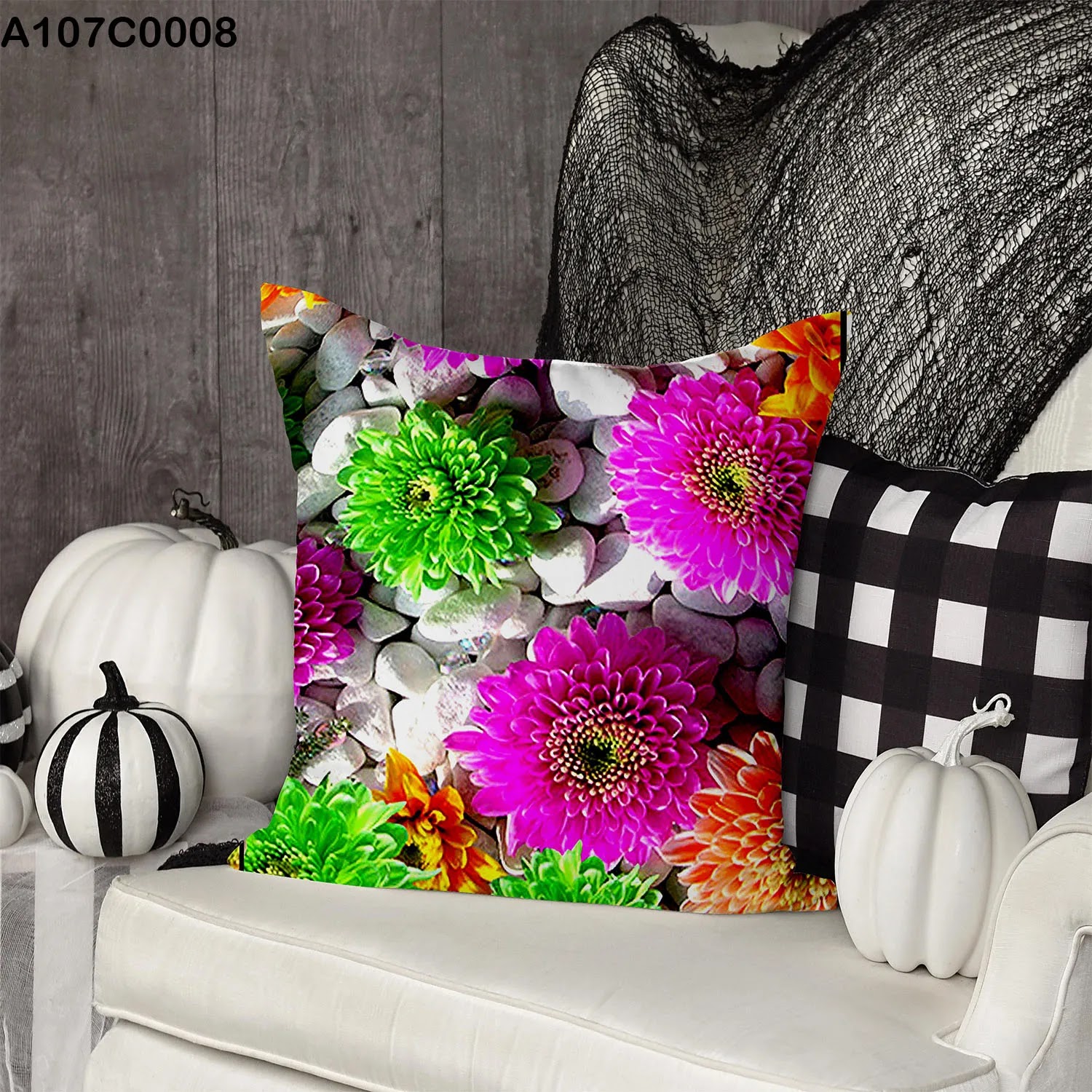 وجه مخدة مطبوع