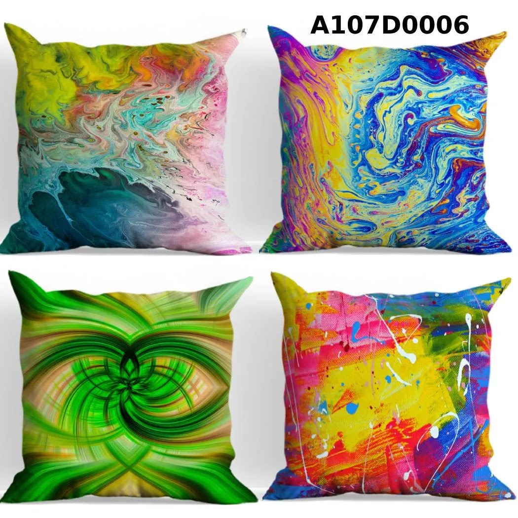 طقم أغطية وسائد 4 قطع  بتصاميم مميزة