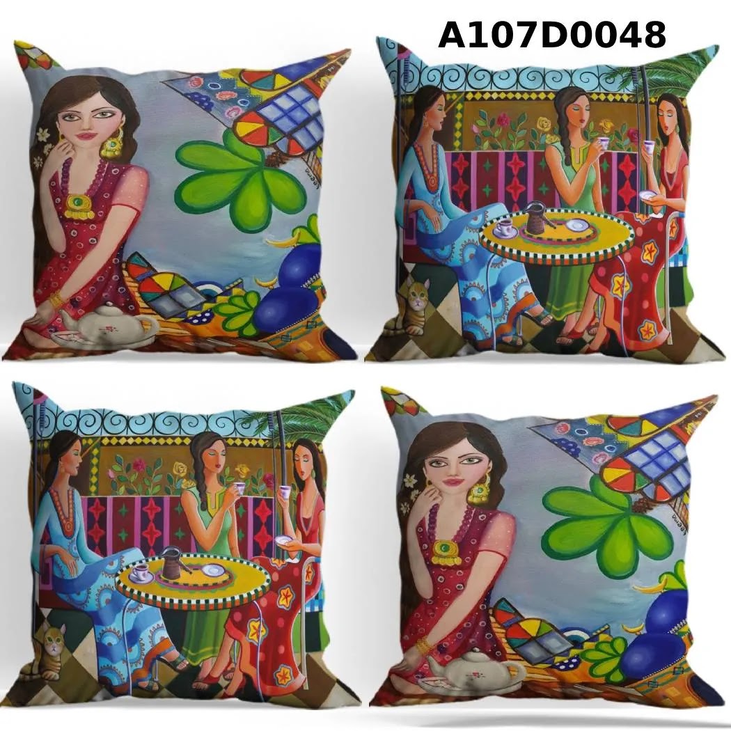 طقم أغطية وسائد 4 قطع  بتصاميم مميزة