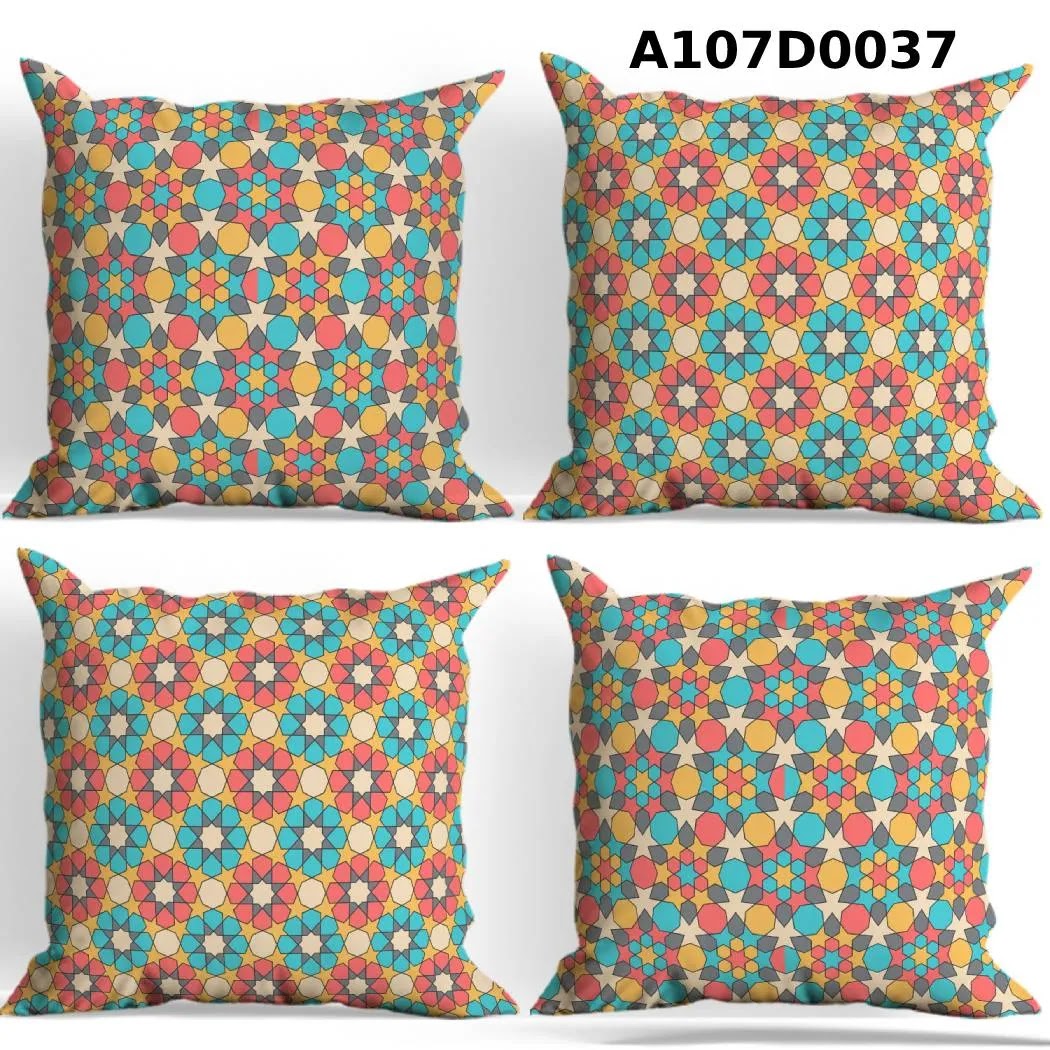 طقم أغطية وسائد 4 قطع  بتصاميم مميزة