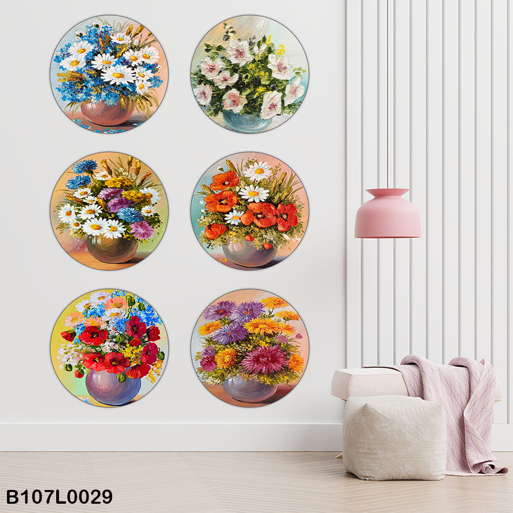 لوحة 6 قطع دائرة