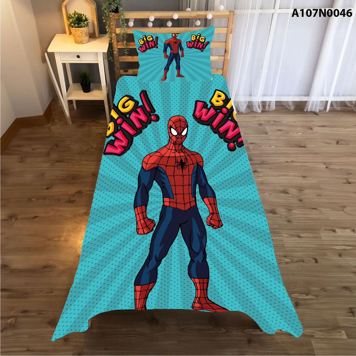 وجه سرير مع وجه مخدة طباعة