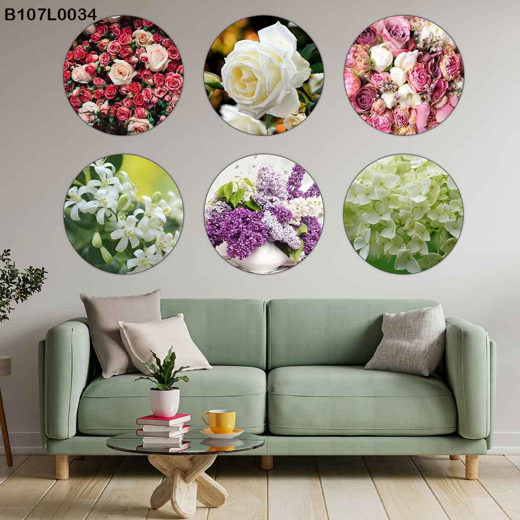 لوحة 6 قطع دائرة