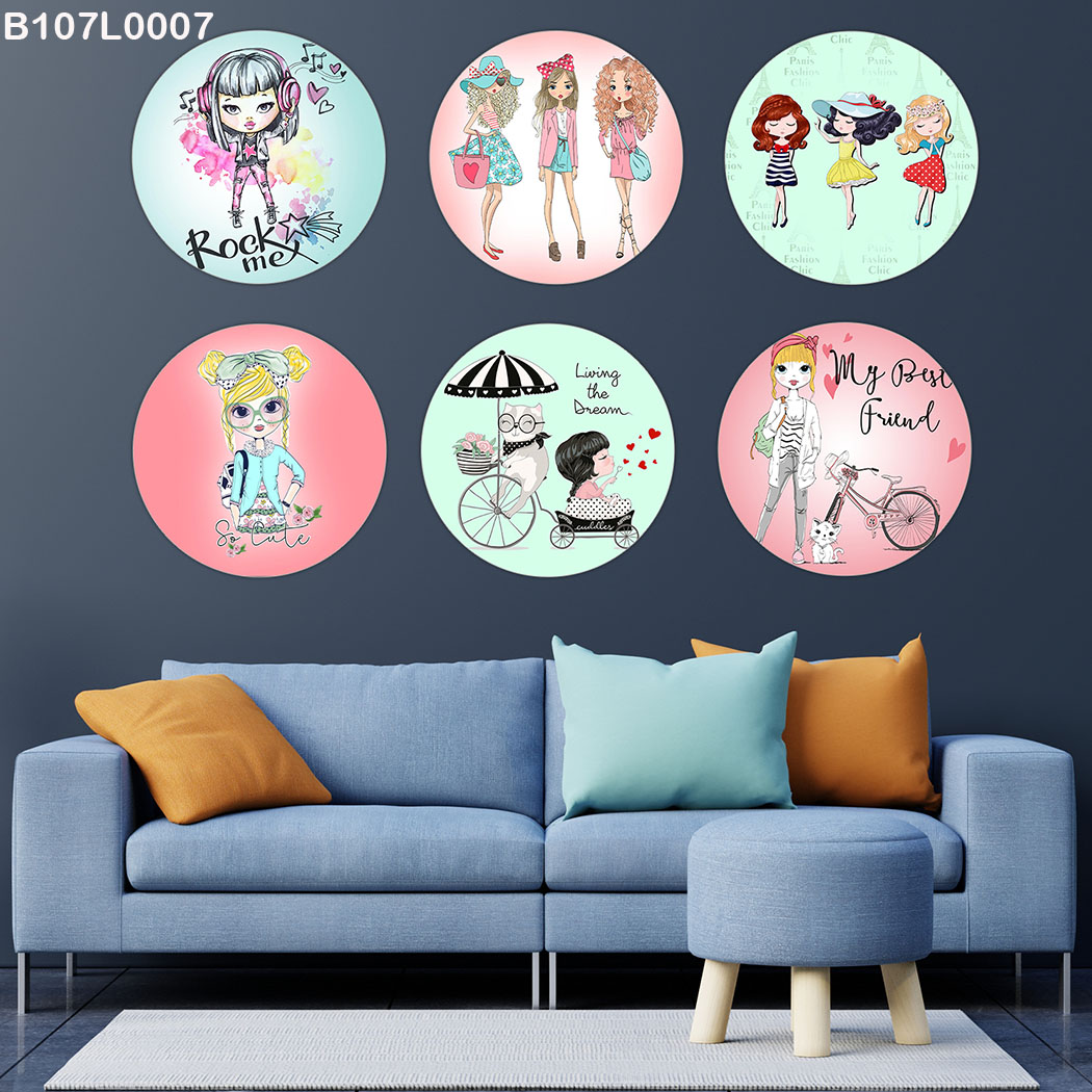 لوحة 6 قطع دائرة