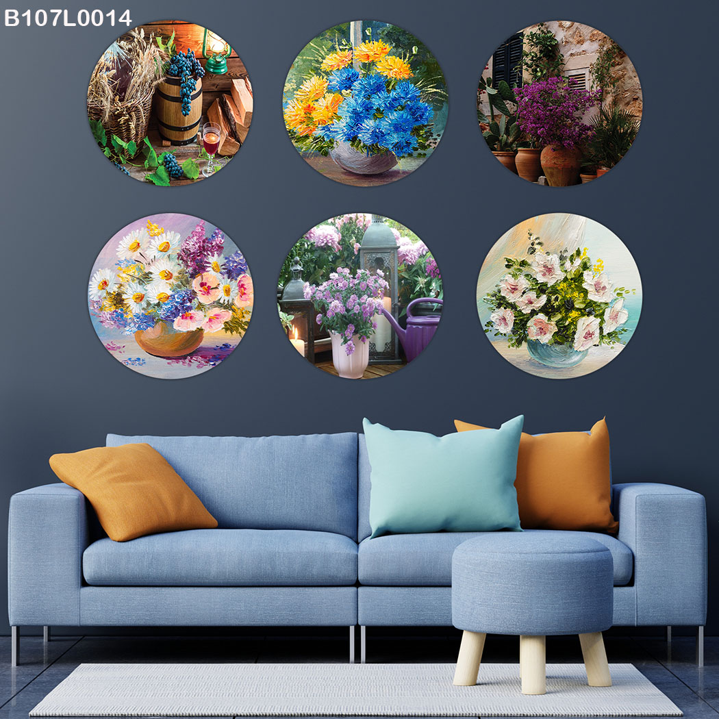 لوحة 6 قطع دائرة