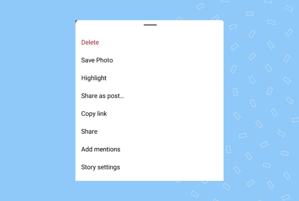 Image showing how to add an Instagram highlight