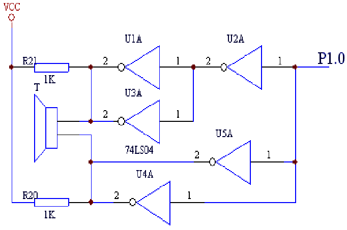 Crystal Oscillator using 74LS04
