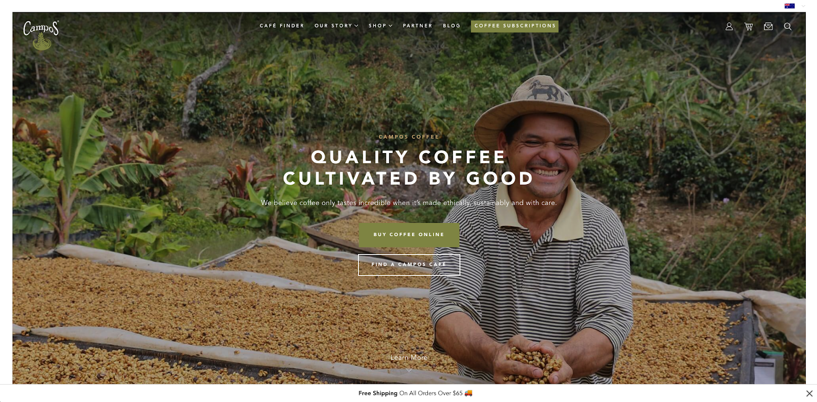 Campos Coffee Website Screenshot