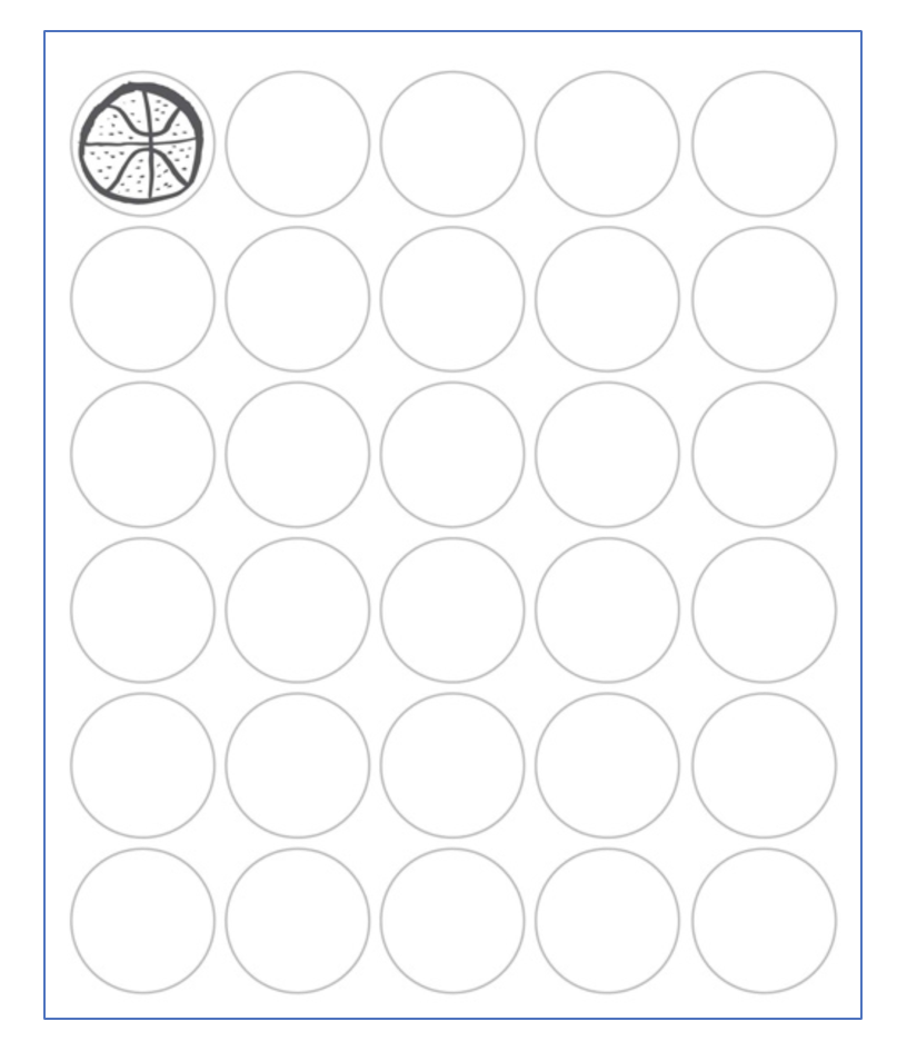 Thirty circles brainstorming activity template