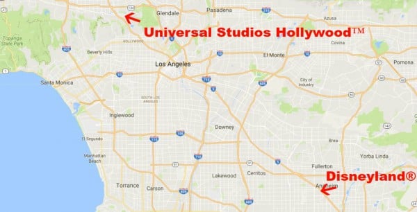 Difference between Universal Studios Hollywood and Disneyland