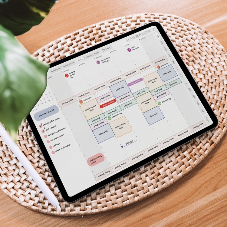 2022 digital planner on an iPad