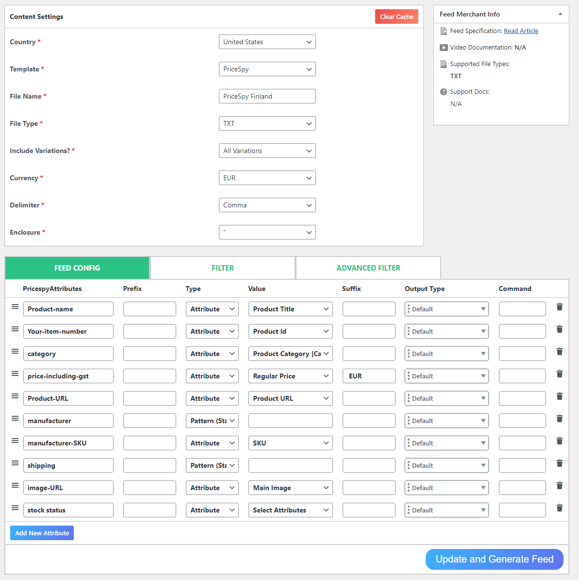 CTX Feed generation with WooCommerce currency switcher