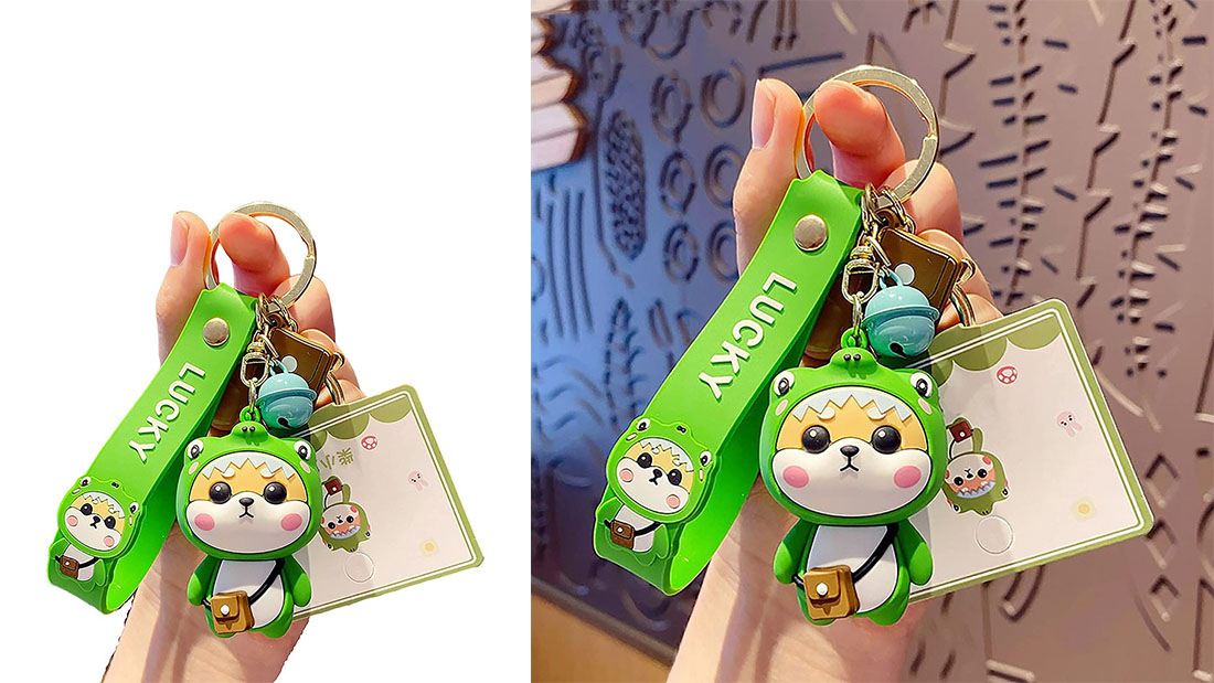 lovely corgi frog rubber custom keychain gift items for women