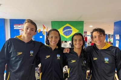 Brasil fica em quinto lugar no revezamento misto 4x100m medley (foto: Instagram / Reprodução)