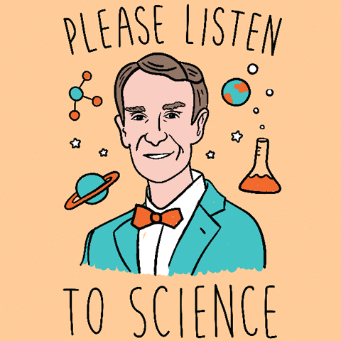 Bill Nye saying "Please listen to science"