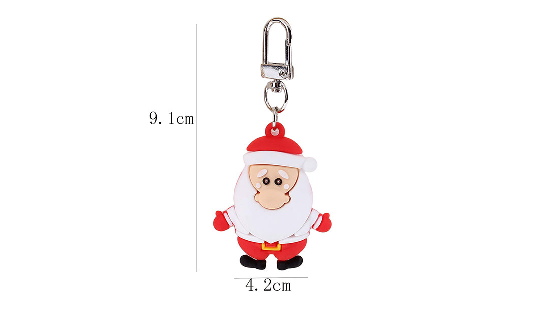 pvc keychain Santa Claus Cartoon Pendant funny christmas presents