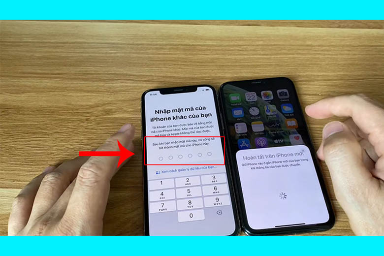 Nhập mật khẩu của iPhone cũ