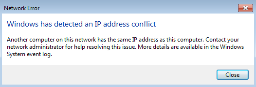 كيفية حل مشكلة اكتشف windows تعارض في عنوان ip بالصور