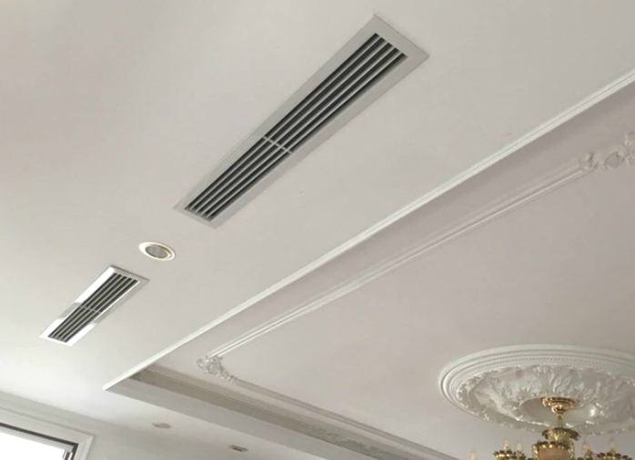 Điều hòa âm trần nối ống gió với phần lạnh được thiết kế giấu trần