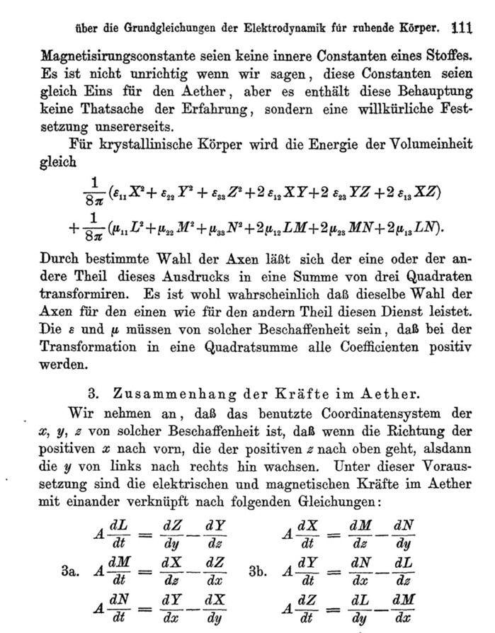 Figure 3: Hertz's original paper from 1890 (note the form of epsilon)