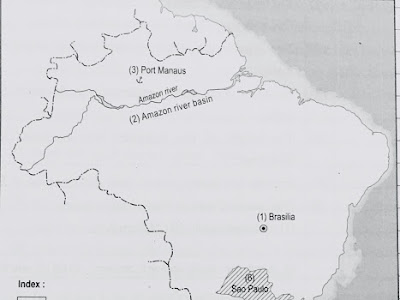 Amazon river basin on brazil political map 162842