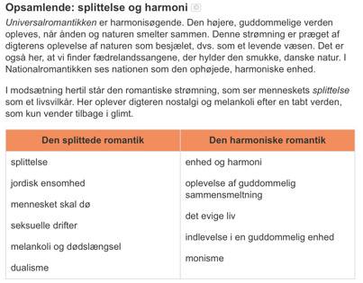 Romantisme - Repetition i dansk 3.x