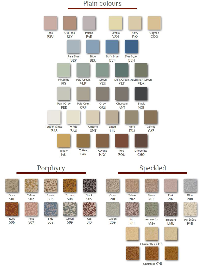 Ceramic tile with a variety of color palettes