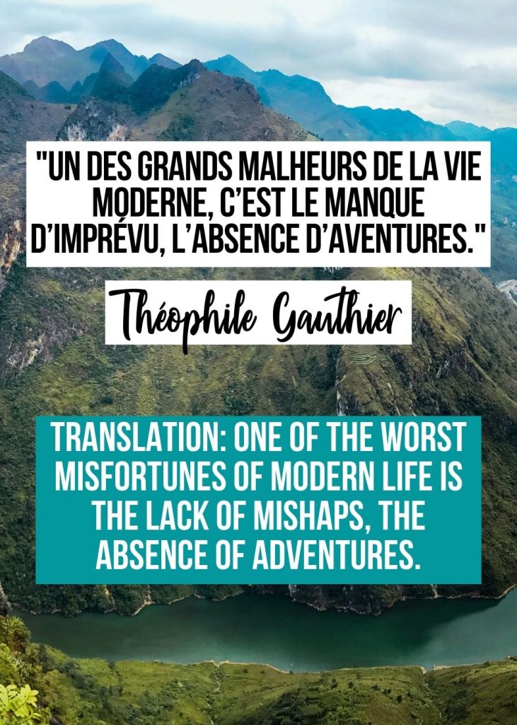 French adventure quote from Gauthier