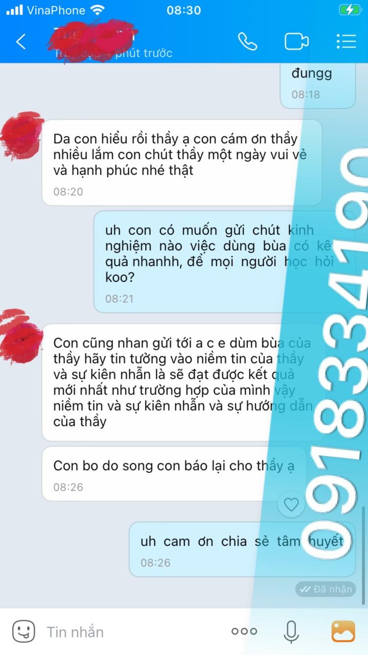 Để giữ vợ đã ngủ với người khác ngoài chồng thì tốt nhất bạn nên dùng bùa thầy Pá vi. Đã qua kiểm nghiệm thực tế nhiều năm nay khi giúp đỡ nhiều người tìm lại được hạnh phúc khi vợ ngoại tình. 