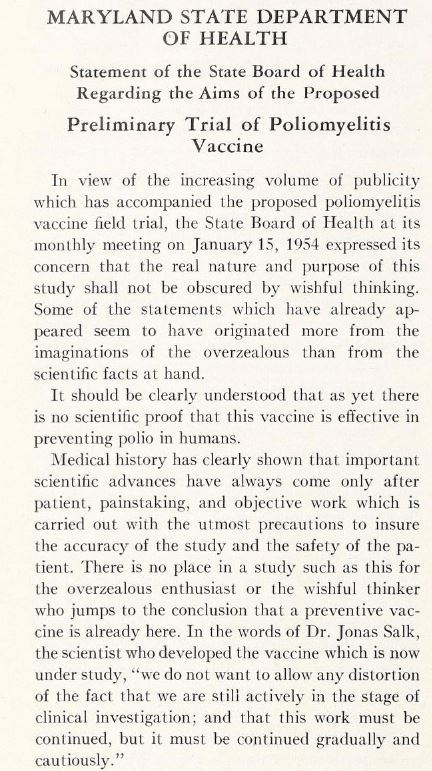 Source: Maryland State Medical Journal, March 1954, p. 136.