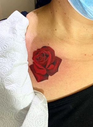 Realistic Rose Petals Acceptable Tattoos Idea Women