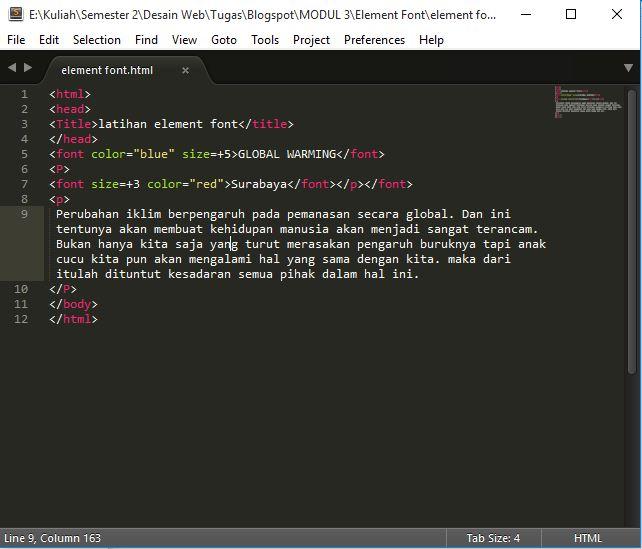 E:\Kuliah\Semester 2\Desain Web\Tugas\Blogspot\MODUL 3\Element Font\coding.JPG
