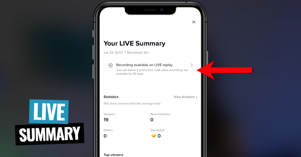 If you plan to use the LIVE recording on another app, you’ll have 90 days to download it 
