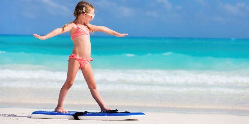 surfing lesson result little girl