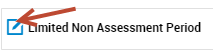 limited non assessment period checkbox