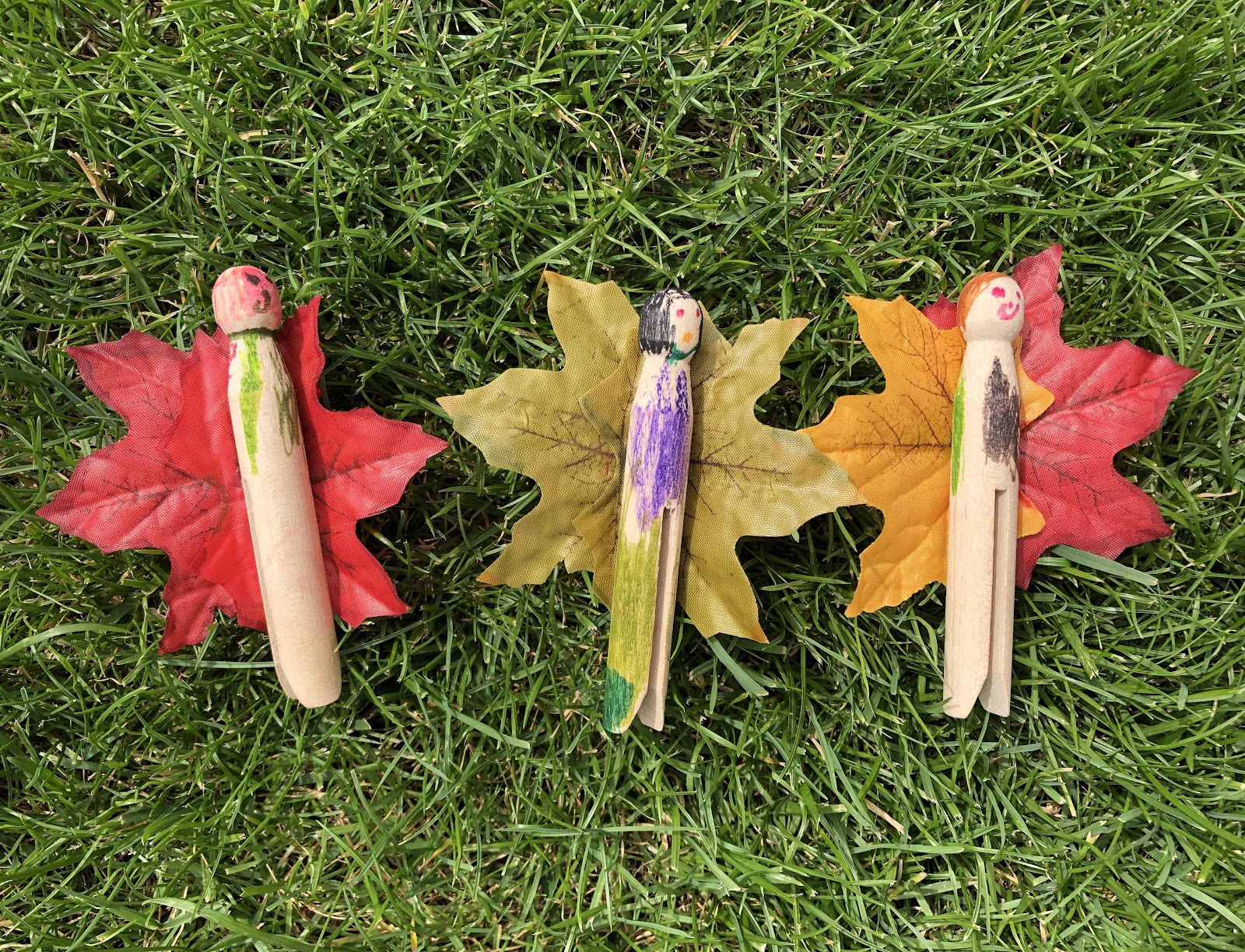 Nature fairy peg dolls