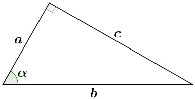 Triángulo rectángulo.