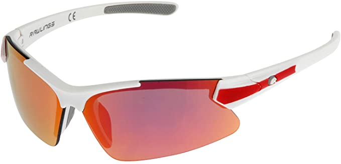 RAWLINGS Youth Sports Baseball Sunglasses 100% UV Poly Lens Lightweight Stylish Shield Lenses, Foldable Scratch Resistant