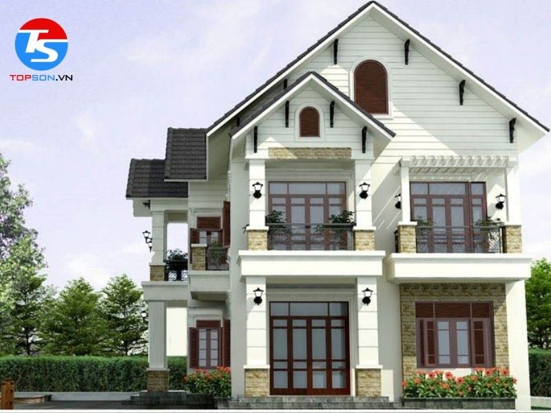 Sơn ngoại thất màu kem sữa