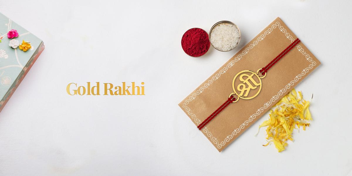 gold and silver rakhi design
