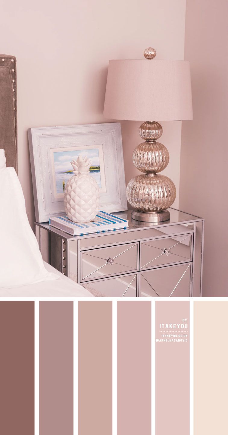 Mauve Earth Tone color palette for bedroom