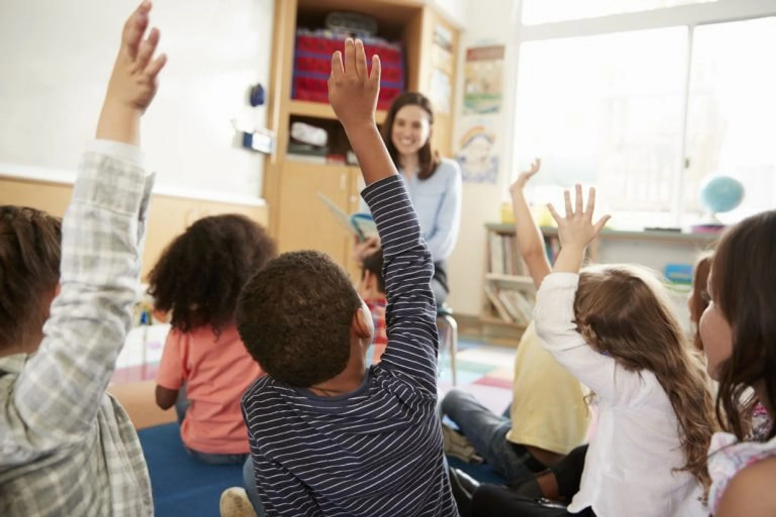 daycare kids in classroom: celebrate Juneteenth