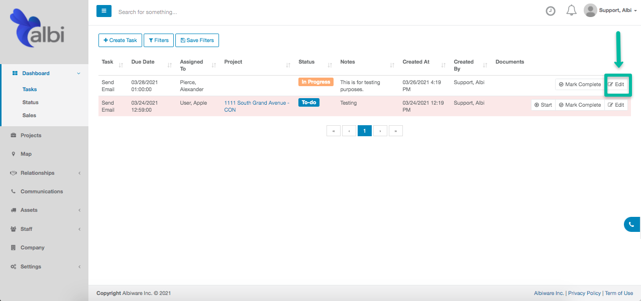 How Do I Create, Start And Complete A Task Assigned?