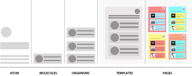 Web guidelines - design and atomic design division by type