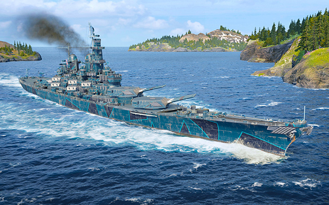 A large ship in World of Warships